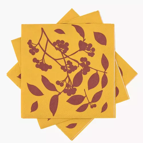 Салфетки 20 бр. DUKA SKADI 33x33 см., жълт