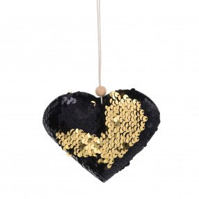 Висулка сърце с пайети DUKA SEQUIN 8 см., златист