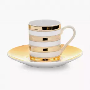 Сет чаши с чинии 2 бр. DUKA GOLD 100 мл.