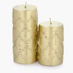 Свещ DUKA FESTLIG 7x10,5 см., златист