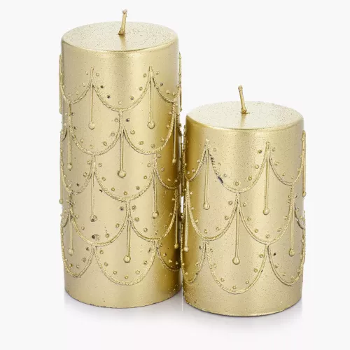 Свещ DUKA FESTLIG 7x10,5 см., златист