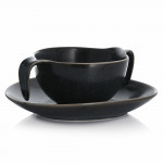 Купа с чиния DUKA TIME DARK 450 мл., черен