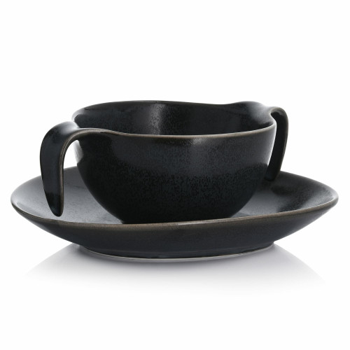 Купа с чиния DUKA TIME DARK 450 мл., черен