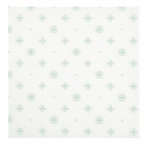 Салфетки 20 бр. DUKA CELEBRATE 33x33 см., бял, зелен