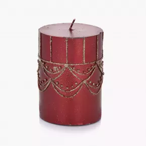 Свещ DUKA FESTLIG 7x10,5 см., червен