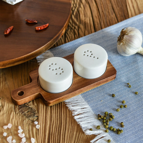 Сет за сол и пипер DUKA ACACIA, кафяв