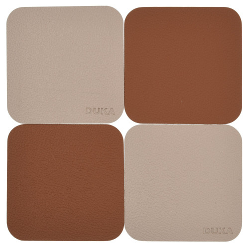 Подложки за чаши 4 бр. DUKA ODIN 10x10 см., бежов