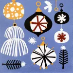 Салфетки 20 бр. DUKA JULKLAP 33x33 см., син