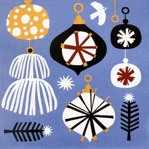 Салфетки 20 бр. DUKA JULKLAP 33x33 см., син