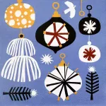 Салфетки 20 бр. DUKA JULKLAP 33x33 см., син