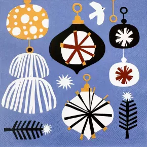 Салфетки 20 бр. DUKA JULKLAP 33x33 см., син