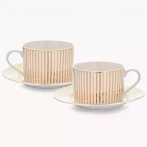 Сет чаши с чинии 2 бр. DUKA GOLD 200 мл. Сет чаши с чинии 2 бр. DUKA GOLD 200 мл.