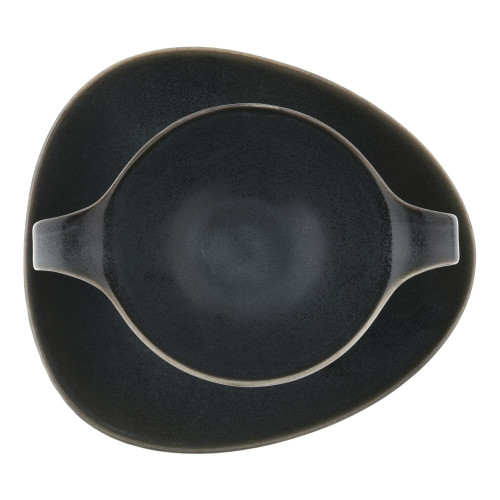 Купа с чиния DUKA TIME DARK 450 мл., черен