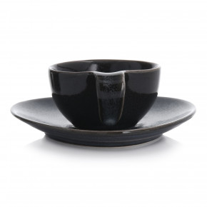 Чаша с чиния DUKA TIME DARK 60 мл., черен