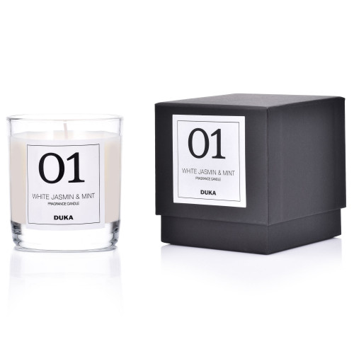 Ароматна свещ жасмин и ментол DUKA ELEGANT No.1 9 см.