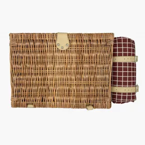 Пикник кошница за 4 души DUKA PICKNICK, кафяво каре