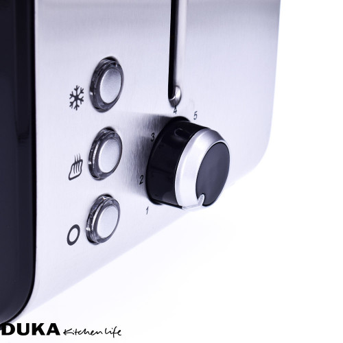 Тостер с две отделения DUKA BOSSE, черен