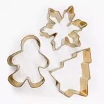 Сет за коледни сладки 3 бр. DUKA LYCKLIG, златист