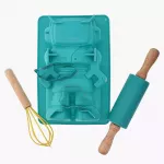 Детски сет за сладки 5 части DUKA MINI, тюркоаз