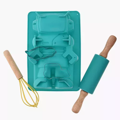 Детски сет за сладки 5 части DUKA MINI, тюркоаз