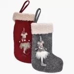 Коледен чорап DUKA LILLIPUT 34 см., червен