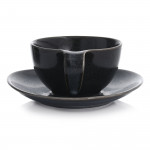 Чаша с чиния DUKA TIME DARK 150 мл., черен