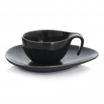 Чаша с чиния DUKA TIME DARK 60 мл., черен