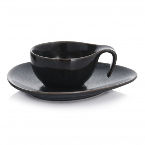 Чаша с чиния DUKA TIME DARK 60 мл., черен