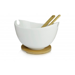 Купа за салата с прибори за сервиране DUKA WAREWOOD