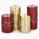 Свещ DUKA FESTLIG 7x10,5 см., златист