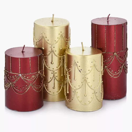 Свещ DUKA FESTLIG 7x10,5 см., златист