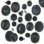 Купа с чиния DUKA TIME DARK 450 мл., черен