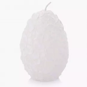 Свещ яйце DUKA FLAMME PASK 9 см., бял