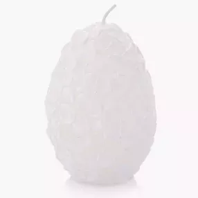 Свещ яйце DUKA FLAMME PASK 9 см., бял