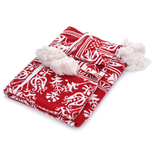 Одеяло DUKA HERITAGE 130x170 см., червен