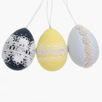 Декорация яйце за окачване DUKA MUNTER 5x7 см., жълт