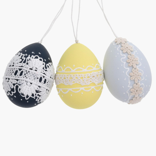 Декорация яйце за окачване DUKA MUNTER 5x7 см., жълт