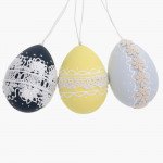 Декорация яйце за окачване DUKA MUNTER 5x7 см., жълт