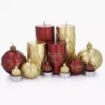 Свещ DUKA FESTLIG 7x10,5 см., златист