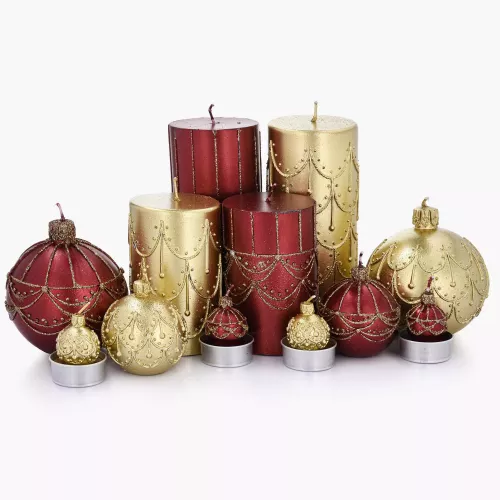 Свещ DUKA FESTLIG 7x10,5 см., златист