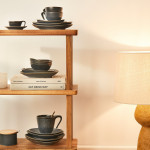 Чаша с чиния DUKA TIME DARK 150 мл., черен