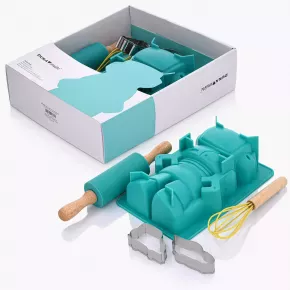 Детски сет за сладки 5 части DUKA MINI, тюркоаз