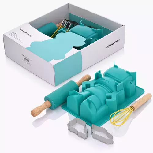 Детски сет за сладки 5 части DUKA MINI, тюркоаз