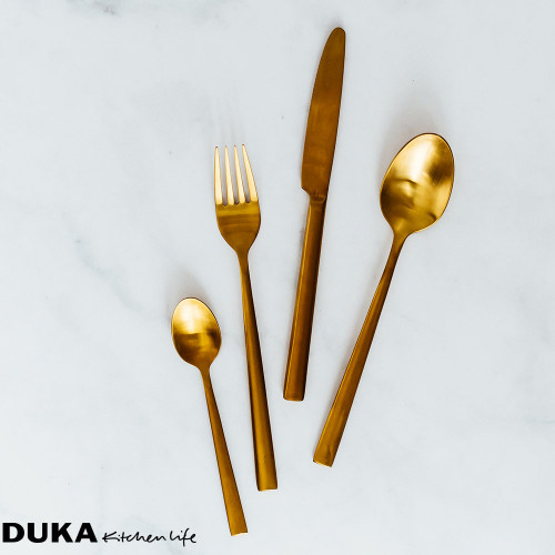 Прибори за хранене DUKA ESTER 16 части, златни