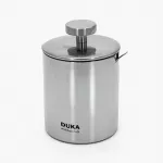 Захарница с лъжичка DUKA BARISTA, сребърна стоманена 