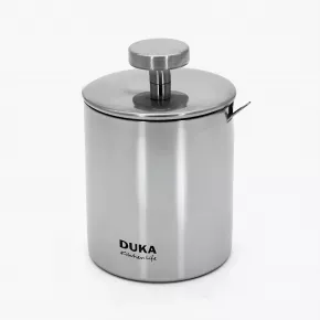 Захарница с лъжичка DUKA BARISTA, сребърна стоманена
