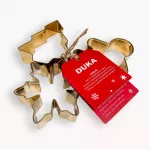 Сет за коледни сладки 3 бр. DUKA LYCKLIG, златист