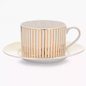 Сет чаши с чинии 2 бр. DUKA GOLD 200 мл.