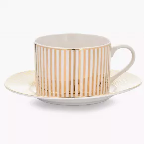 Сет чаши с чинии 2 бр. DUKA GOLD 200 мл.