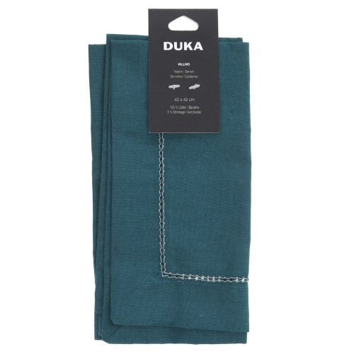 Текстилна салфетка за хранене DUKA VALLMO 40x40 см., тюркоаз